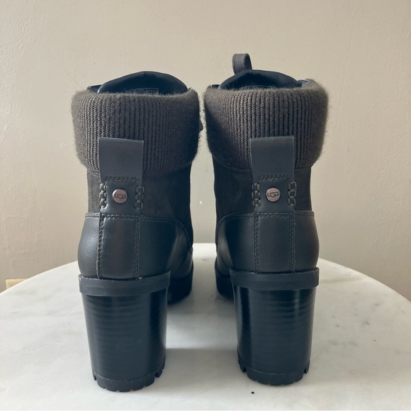 UGG Redwood Lace Up Boot in Black Olive - Picture 7 of 8